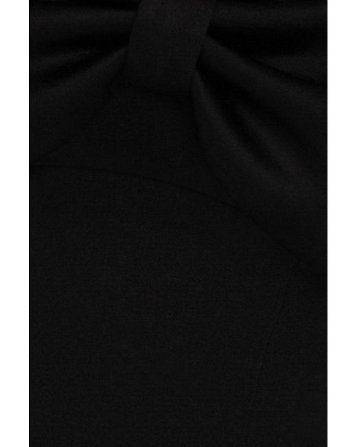 Goddiva Black Front Bow Off The Shoulder Mini Dress