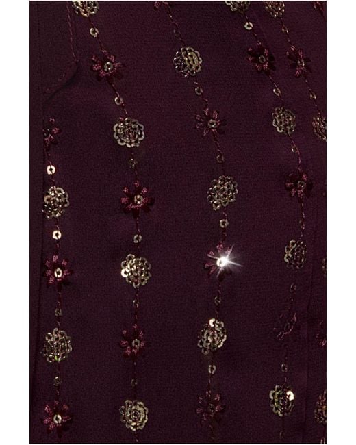Goddiva Multicolor Wrap Over Sequin Mini Dress