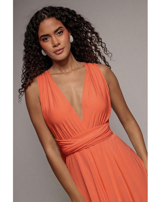 Goddiva Orange Multiway Mini Dress