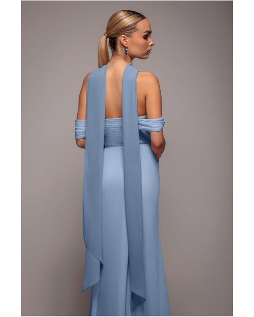 Goddiva Blue Chiffon Scarf