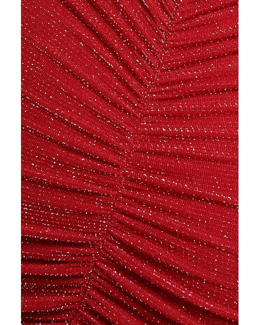 Goddiva Red Cut Out Long Sleeve Bodycon Mini Dress