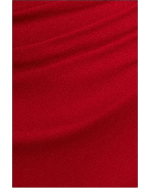 Goddiva Red One Shoulder Evening Maxi Dress