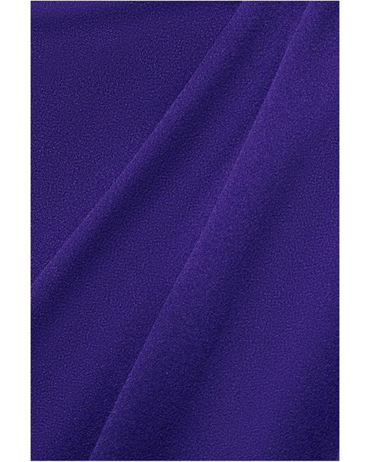 Goddiva Purple Satin Collar Scuba Midi Dress