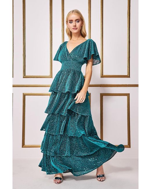 Goddiva sequin maxi dress clearance
