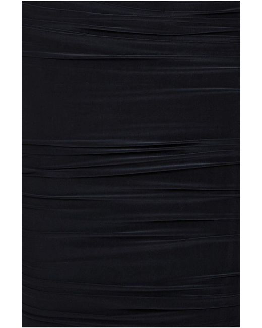 City Goddess Black Cut Out Ruched Midi With Drawstring