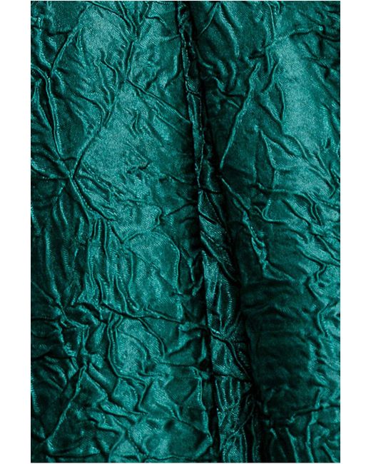 Goddiva Blue Crushed Satin Sleeveless A Line Midi Dress