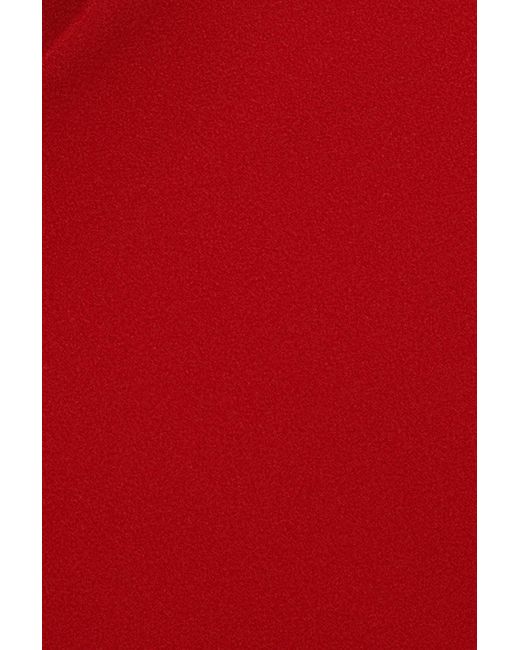 Goddiva Red Diamante Embellished Heart Brooch Scuba Maxi Dress
