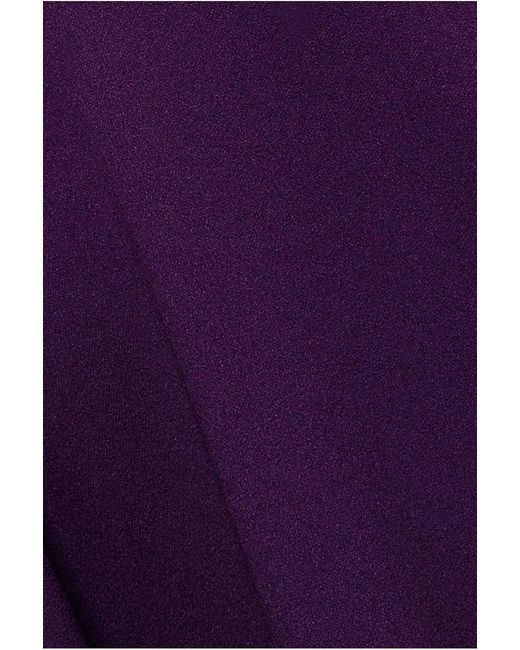 Goddiva Purple Bardot Scuba Crepe Skater Mini Dress