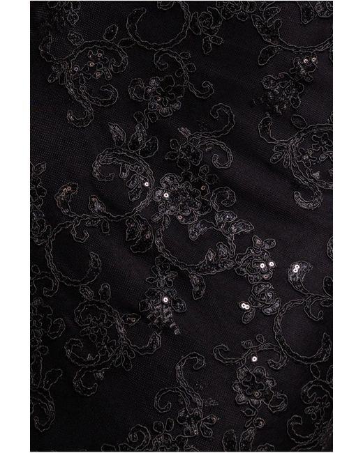 Goddiva Black Scallop Lace Midi
