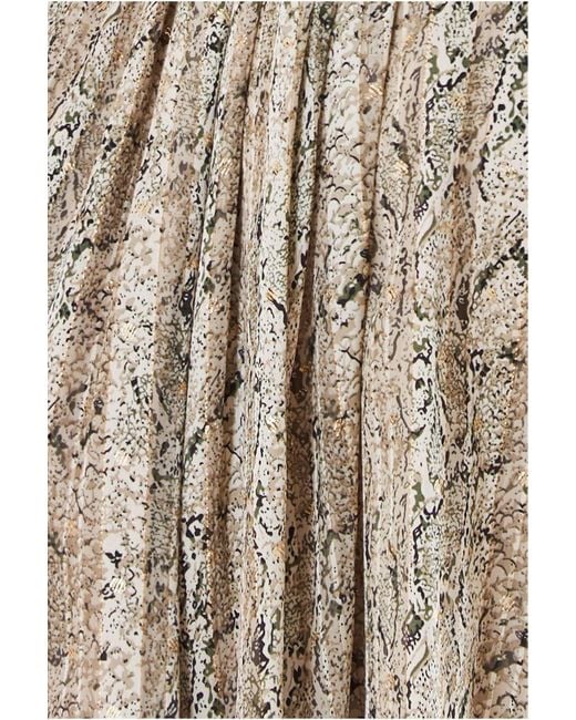 Goddiva Natural Maternity Wrap Printed Chiffon Maxi Snake Print