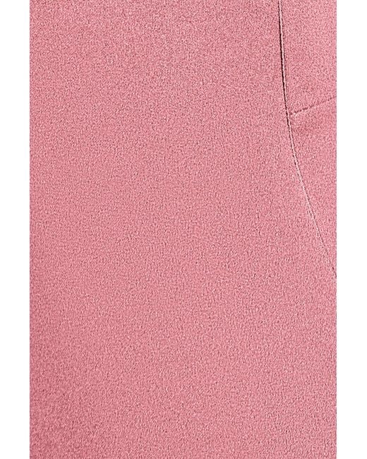 Goddiva Pink One Shoulder Satin Bow Scuba Crepe Maxi Dress