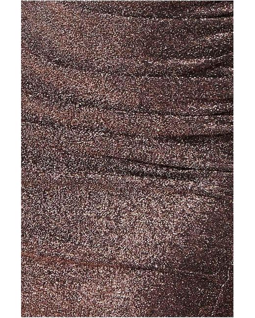 Goddiva Multicolor Open Back One Sleeve Lurex Midi