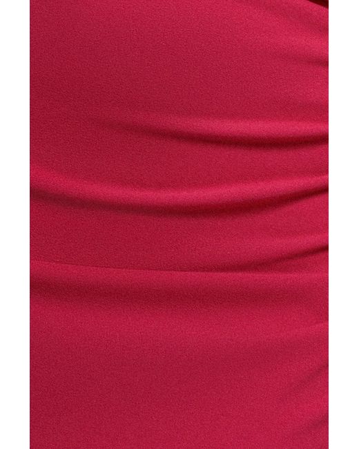 Goddiva Pink One Shoulder Satin Band Bodycon Midi Dress