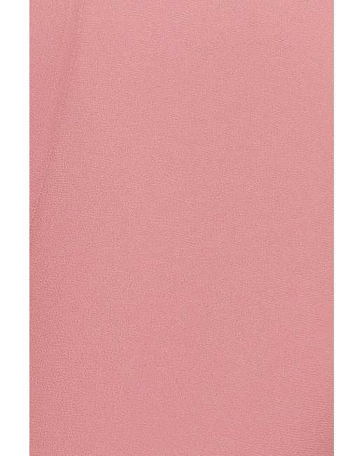 Goddiva Pink Chiffon Jumpsuit With Flutter Sleeves