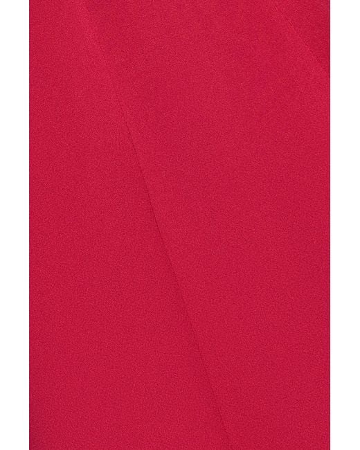 Goddiva Red Cap Sleeve Plunging V-Neckline A-Line Midi Dress