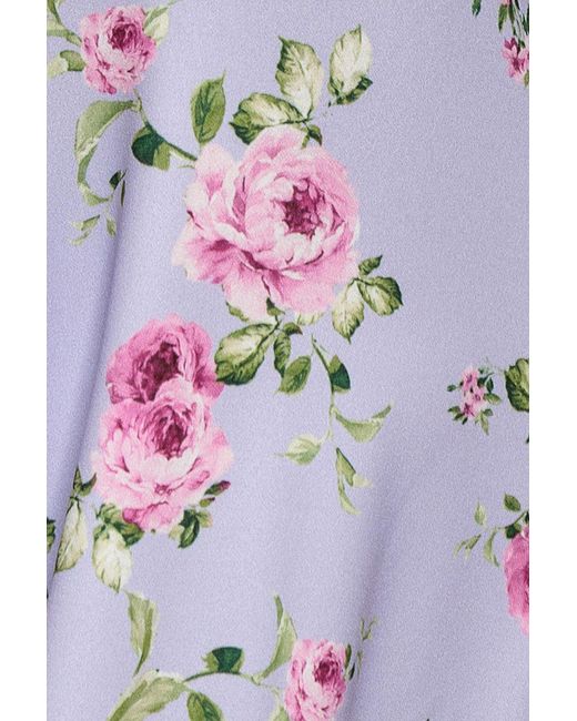 Goddiva Green Floral Printed Flared Sleeve Midi