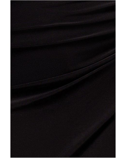 Goddiva Gray Off The Shoulder Corset Waist Mesh Wrap Skirt Soft Touch Maxi Dress
