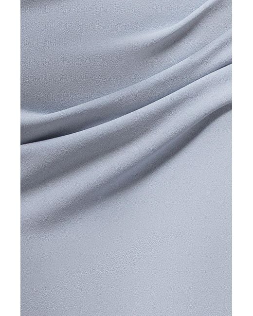 Goddiva Gray Off The Shoulder Maxi Dress With Split