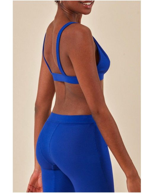 Cosmochic Blue Bralette & Legging Workout Lounge Set