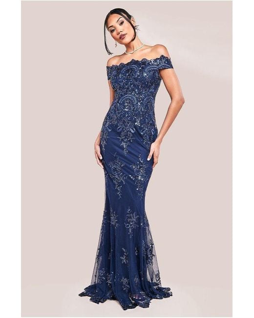 princess polly baby blue dress BCBGMAXAZRIA Women's Lace Applique Velvet Gown Formal Dress, Dark navy blue,  l : Amazon.de: Fashion