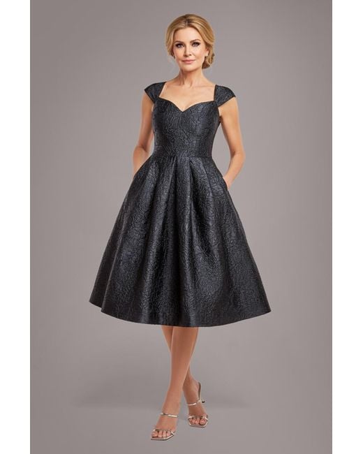 parker black beaded dress WEDTREND Women Off The Shoulder Formal Dress Black A Line Midi Vintage  Cocktail Dress main image 0