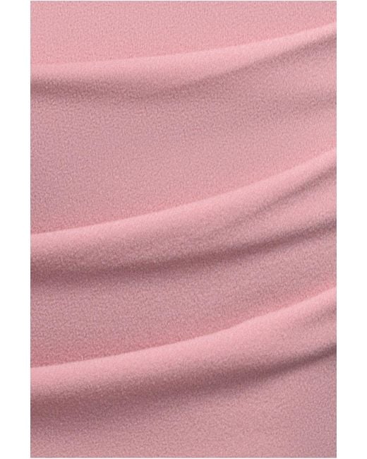 Goddiva Pink Off The Shoulder Satin Bow Neck Maxi Dress