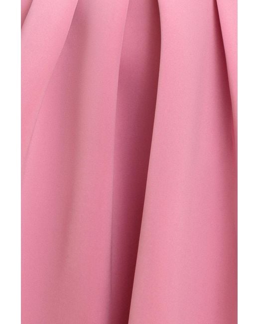 Goddiva Pink Scuba Foam Skater Midi Dress