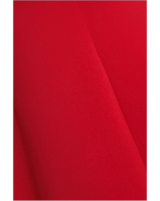 Goddiva Red Diamante Embellished Neck A-Line Midi Dress