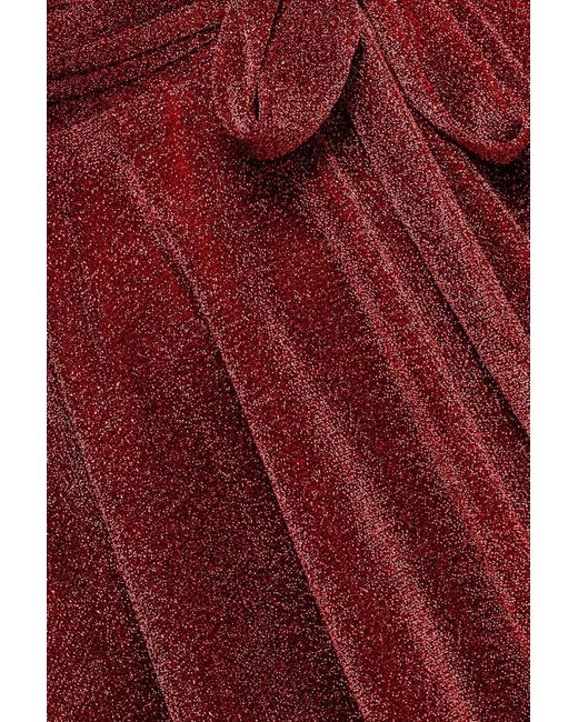 Goddiva Red Cross Over Sleeveless Mini Skater Dress