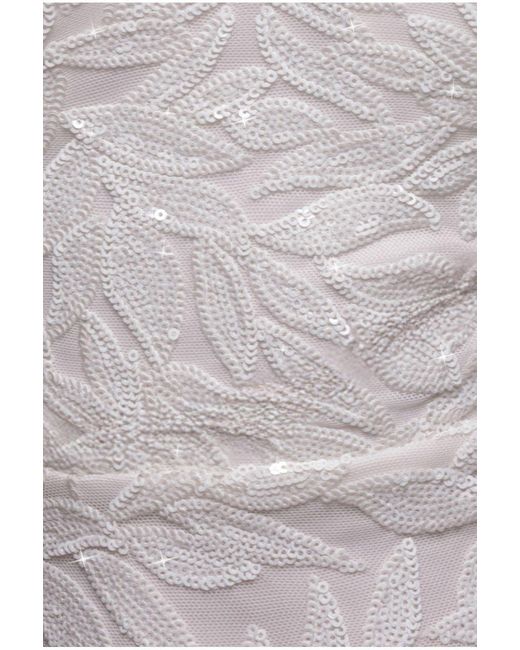 Goddiva Gray Cross Back Diamante Strap Sequin Maxi