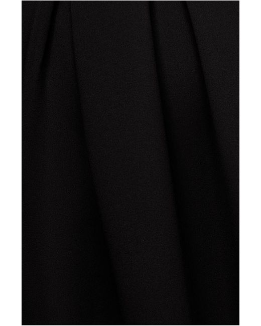 Goddiva Black Halter Neck Pleated A-Line Midaxi Dress