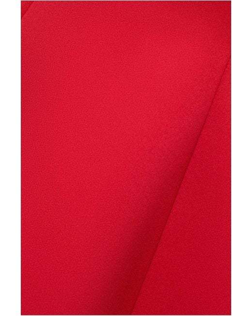 Goddiva Red Diamante Embellished Neck A-Line Mini Dress