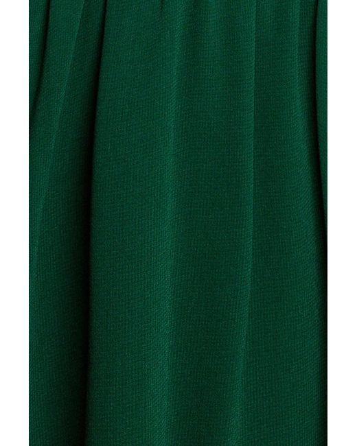 Goddiva Blue Sustainable Flutter Sleeve Chiffon Wrap Midi Dress