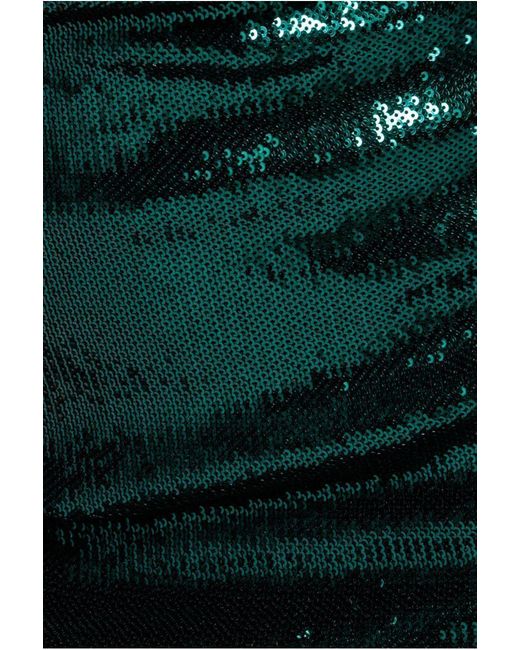 Goddiva Blue Liquid Sequin Midi With Corsage