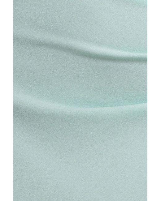 Goddiva Blue Off The Shoulder Draped Sleeve Maxi Dress With Diamante Neckline