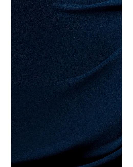 Goddiva Blue Flutter Sleeve Wrap Midi Dress