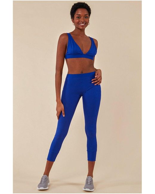 Cosmochic Blue Bralette & Legging Workout Lounge Set