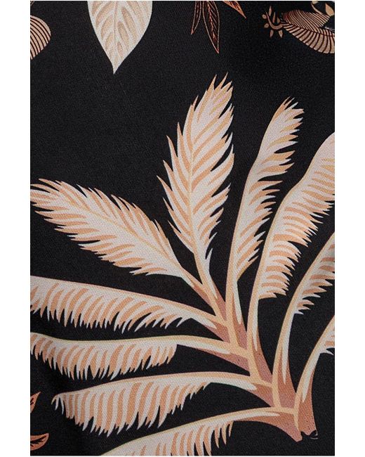 Goddiva Natural Printed Tie Back Midi Dress