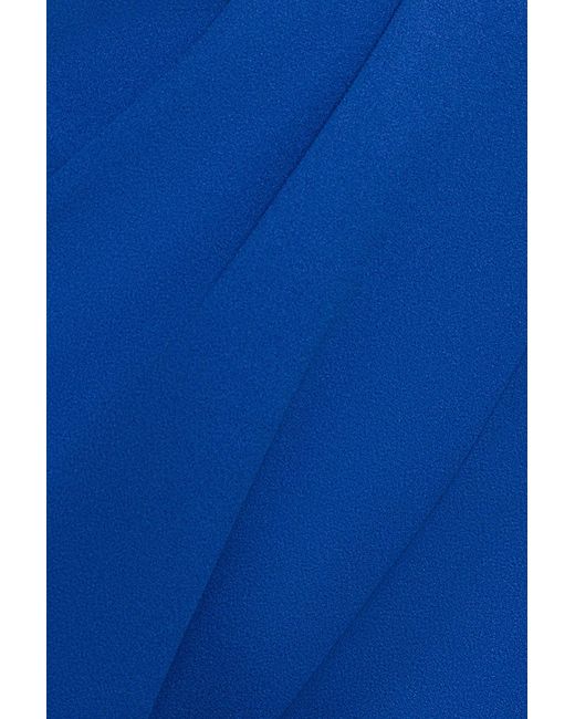 Goddiva Blue Bardot Wrap Sweetheart Neck Romper