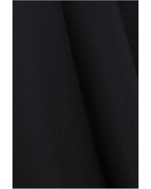 Goddiva Black Cap Sleeve Plunging V-Neckline A-Line Midi Dress