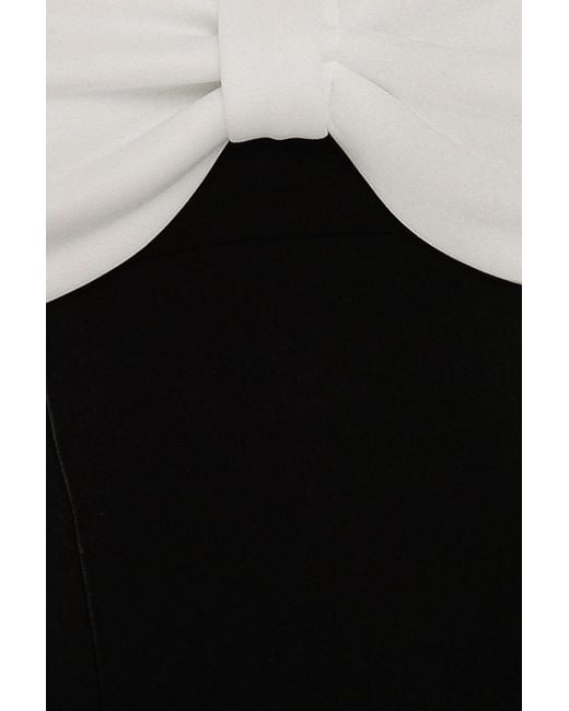 Goddiva Black Bow Off The Shoulder A Line Midi Dress