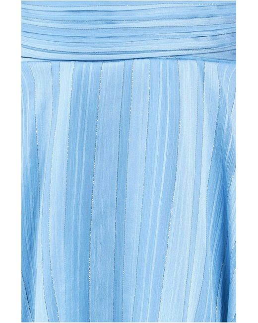 Goddiva Blue Tiered Chiffon Midi Dress