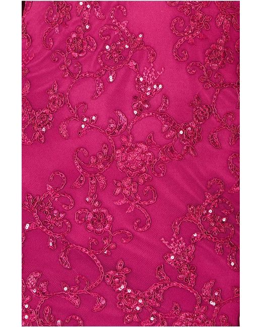 Goddiva Pink Scalloped Lace Maxi Dress