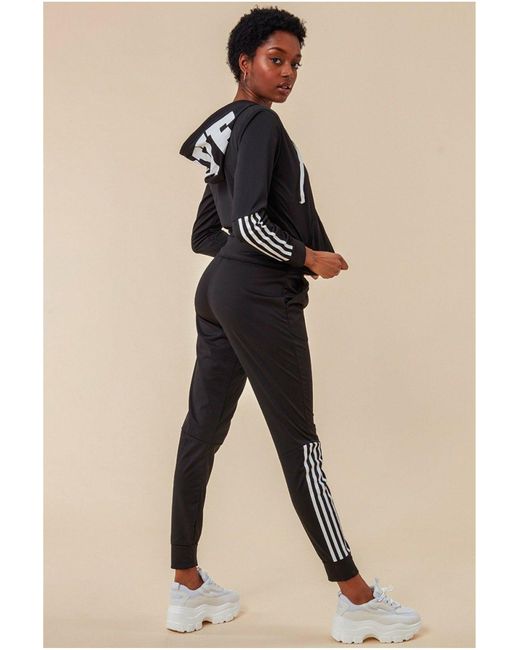 Cosmochic Blue Stripe Detail Hooded Tracksuit Set