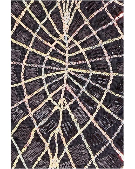 Goddiva Black Modesty Geo Sequin Maxi Dress