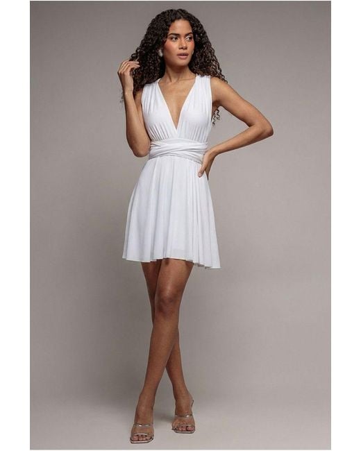 Goddiva Gray Multiway Mini Dress