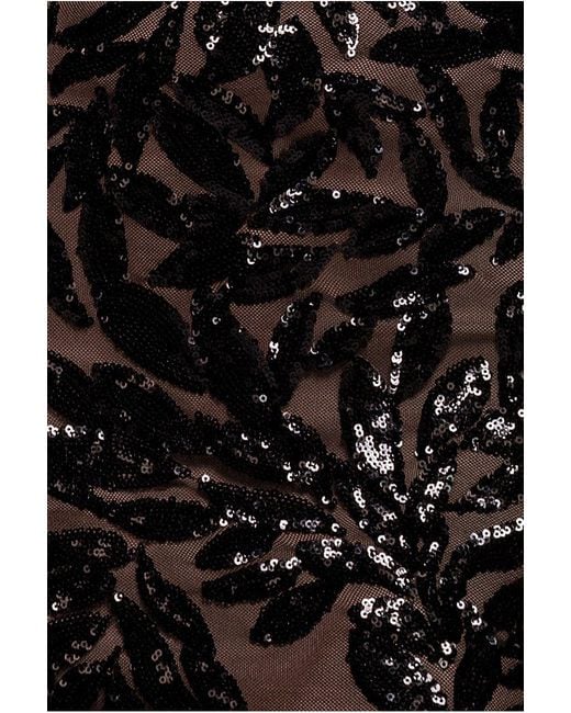 Goddiva Black Cross Back Diamante Strap Sequin Maxi