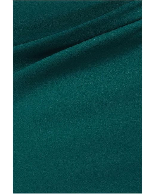 Goddiva Green Off The Shoulder 3D Puffed Sleeve Sweetheart Maxi Dress