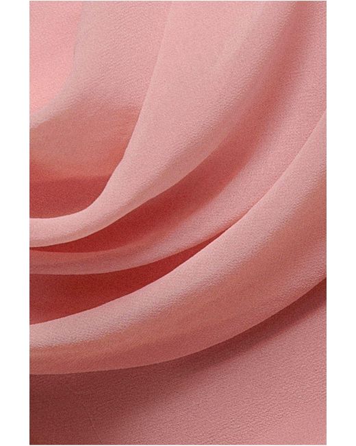 Goddiva Pink Chiffon Bardot Cowl Neck Maxi Dress