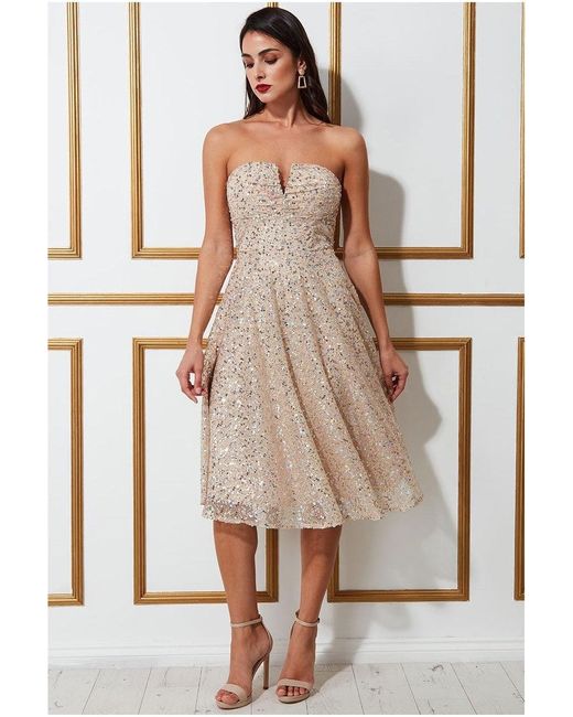 goddiva embroidered midi dress